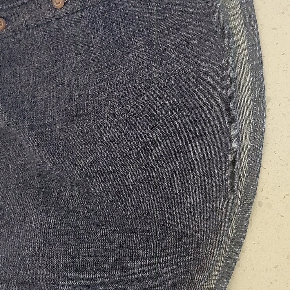 Lands' End cotton button front long sleeve Denim Shirtdress  NWOT size PM - Picture 11 of 11